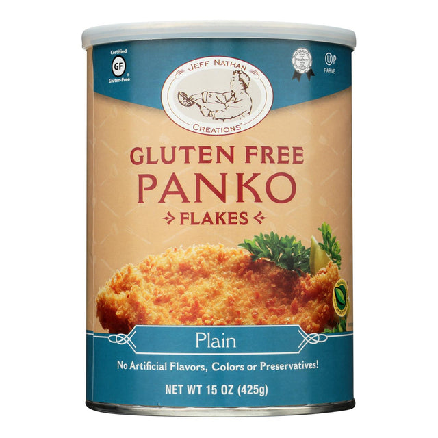 Jeff Nathan Creations Bread Crumbs - Panko Flakes - Plain - Gluten Free - 15 Oz - Case Of 12 - Cozy Farm 