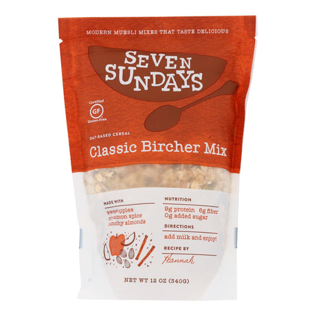 Seven Sundays Unsweetened Bircher Muesli, 12 Oz Pack of 6 - Cozy Farm 