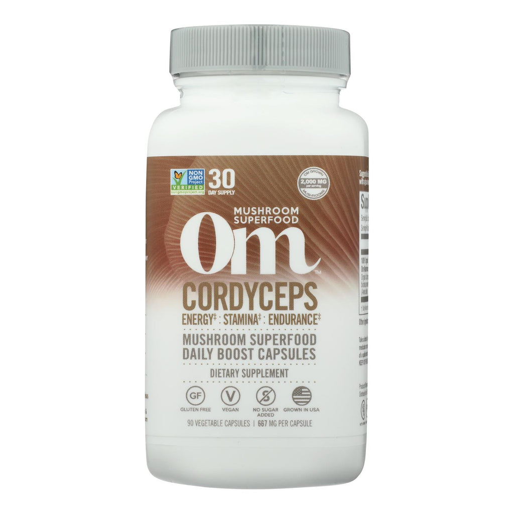 Om Mushroom Superfood Cordyceps Mushroom Capsules Superfood Supplement, 90 Count - Cozy Farm 