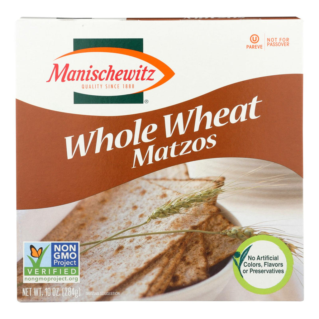Manischewitz Whole Wheat Matzo (Pack of 12) - 10 Oz. - Cozy Farm 