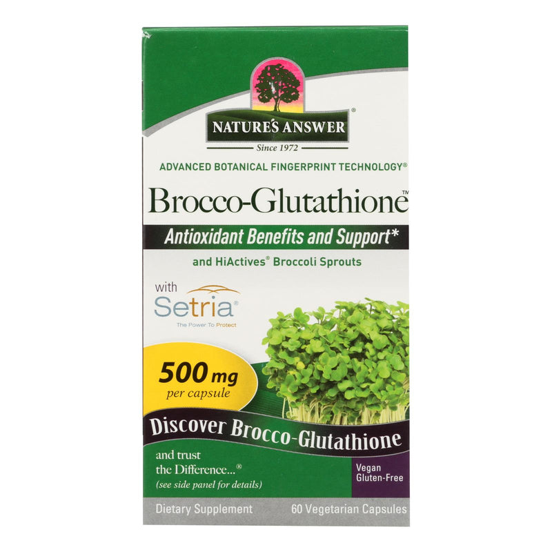 Nature's Answer BroccoReduced Glutathione for Liver Detox & Immune Support (60 Vegetarian Capsules) - Cozy Farm 