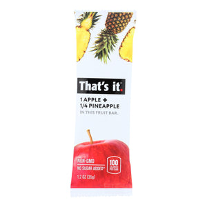 That's It Fruit Bars - Apple and Pineapple Flavor - 12 Count - 1.2 Ounces Each - Cozy Farm 