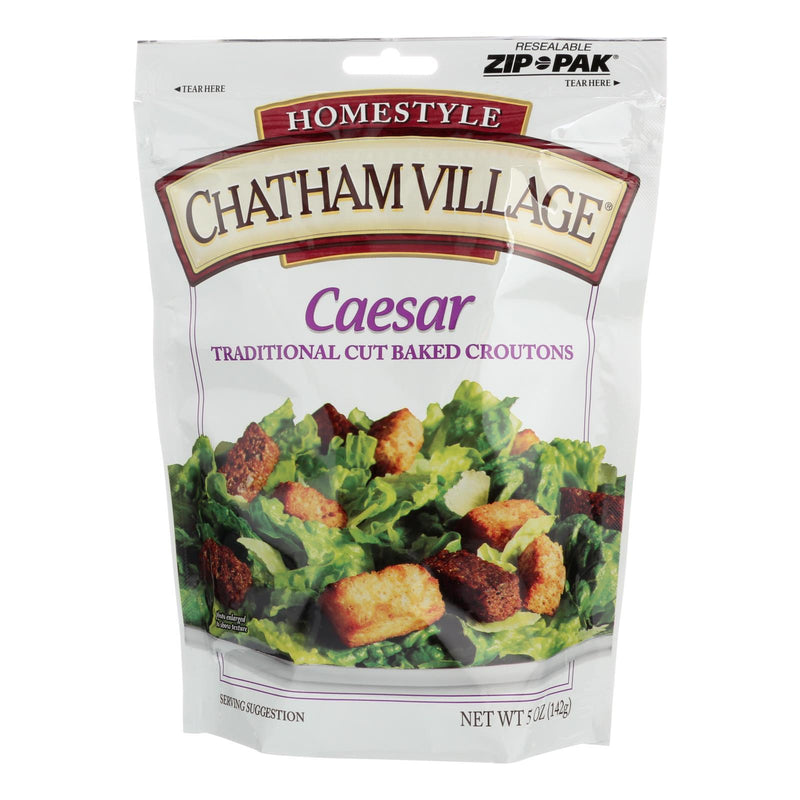 Chatham Village Caesar Salad Croutons - Convenient 12-Pack of 5 Oz. Bags - Cozy Farm 