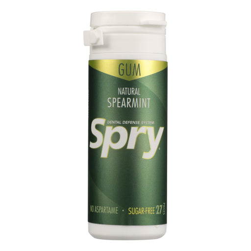 Spry All Natural Spearmint Sugar-Free Chewing Gum (Pack of 6 - 27 Ct.) - Cozy Farm 