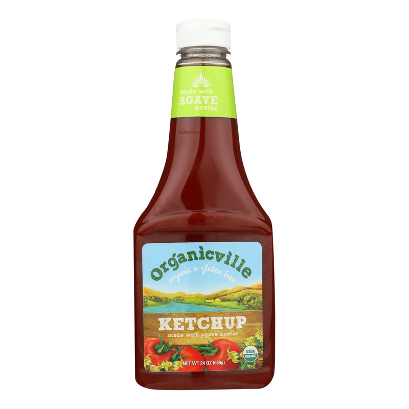 Organic Ville Tomato Ketchup - 24 Oz., Pack of 12 - Cozy Farm 