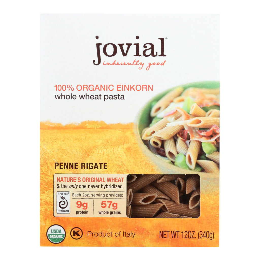 Jovial Organic Whole Grain Einkorn Penne Rigate (Pack of 12) - 12 Oz - Cozy Farm 