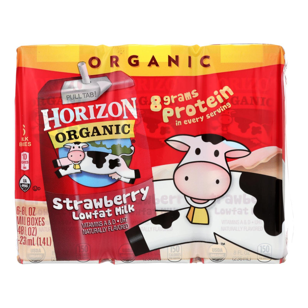 Horizon Organic Dairy Low-Fat Milk (Pack of 3) - Strawberry - 8 Fl Oz. - Cozy Farm 