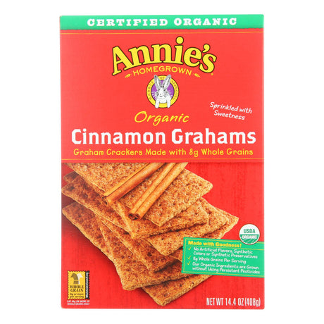 Annie's Homegrown Organic Cinnamon Graham Crackers, 14.4 Oz. (Pack of 12) - Cozy Farm 