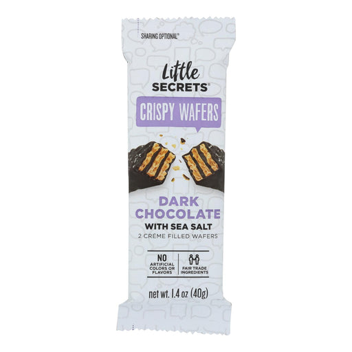 Little Secrets Crispy Wafer - Dark Chocolate With Sea Salt - Case Of 12 - 1.4 Oz. - Cozy Farm 