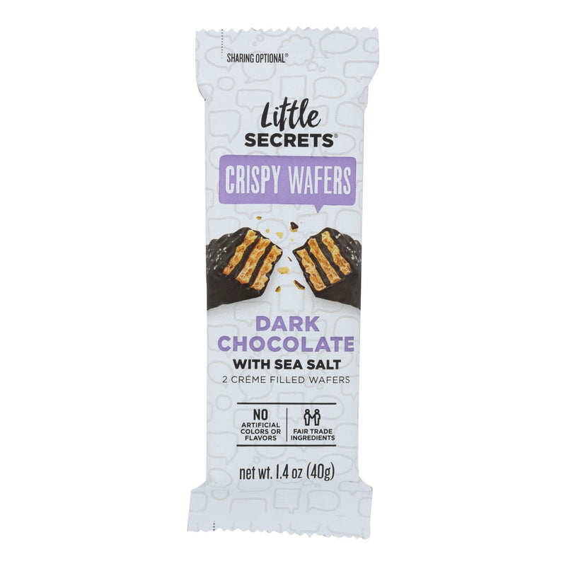 Little Secrets Crispy Dark Chocolate Sea Salt Wafers 1.4 Oz. Case of 12 - Cozy Farm 