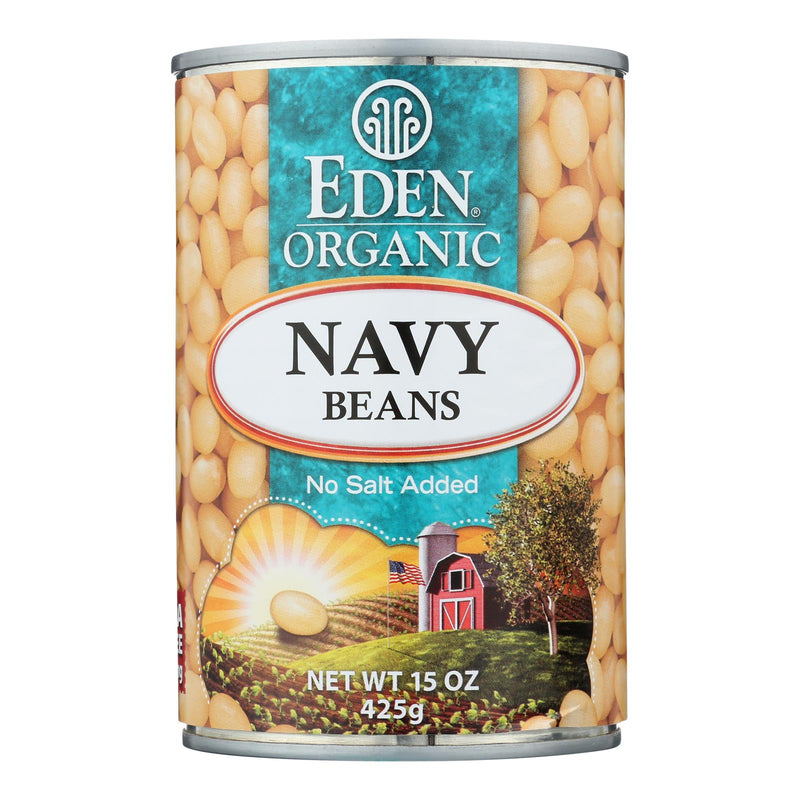 Organic Eden Foods Navy Beans, Non-GMO (Pack of 12 - 15 Oz.) - Cozy Farm 