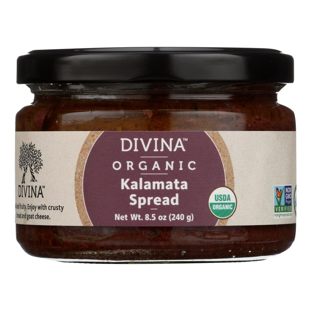Divina Organic Kalamata Olive Spread (Pack of 6 - 8.5 Oz.) - Cozy Farm 
