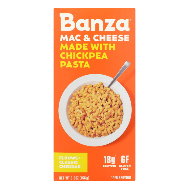 Banza Chickpea Pasta Mac and Cheese: Classic Cheddar, 6-Pack (5.5 Oz. Each) - Cozy Farm 