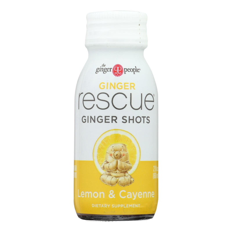 Ginger People - Ginger Shot Rescue Lemon Cayenne - Case Of 12 - 2 Fz - Cozy Farm 