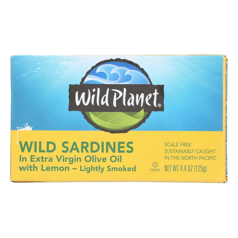 Wild Planet Sardines Infused with Lemon Oil (Pack of 12 - 4.375 Oz.) - Cozy Farm 