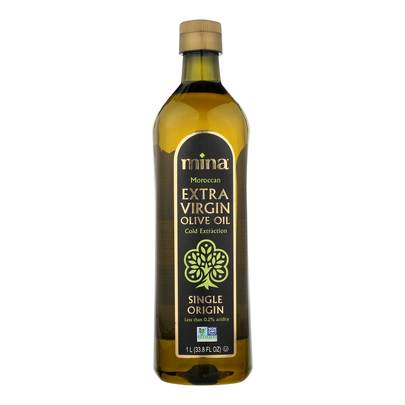 Mina Extra Virgin Olive Oil Single Origin - 33.8 Fl Oz. (Pack of 6) - Cozy Farm 