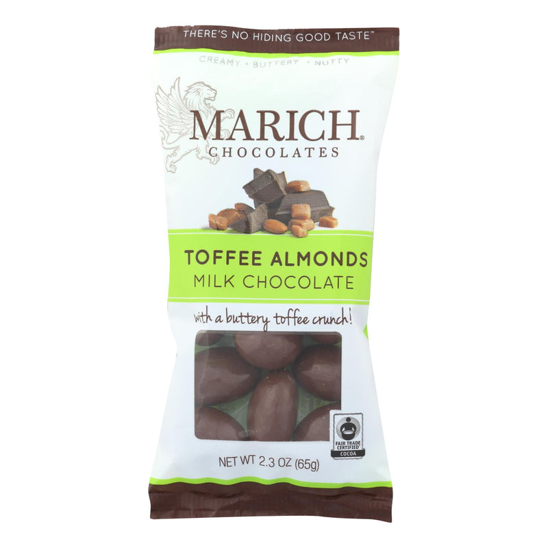 Marich Milk Chocolate Toffee Almonds (Pack of 12 - 2.3 Oz.) - Cozy Farm 