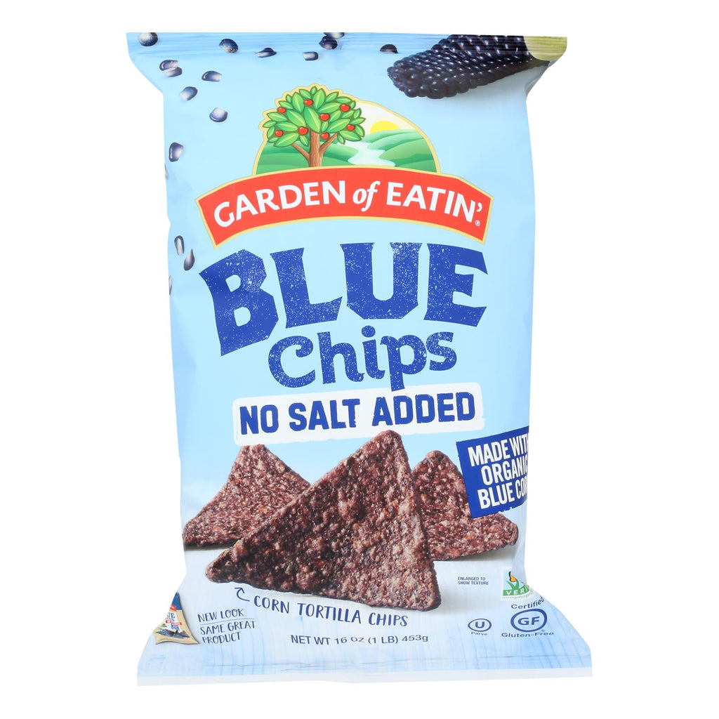 Garden Of Eatin' Blue Corn Chips (Pack of 12) - Unsalted - 16 Oz. - Cozy Farm 