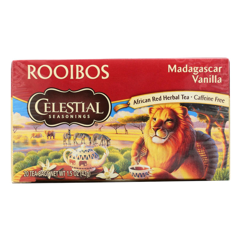 Celestial Seasonings Madagascar Vanilla Red Tea Caffeine Free (Pack of 6 - 20 Tea Bags) - Cozy Farm 