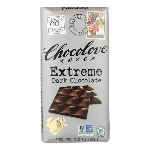 Chocolove XOXOX Extreme Dark Chocolate Bar (3.2 Oz., Pack of 12) - Cozy Farm 