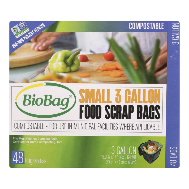 BioBag Certified Compostable Food Scrap Bags - 12 Pack, 3 Gallon, 48 Count - Cozy Farm 