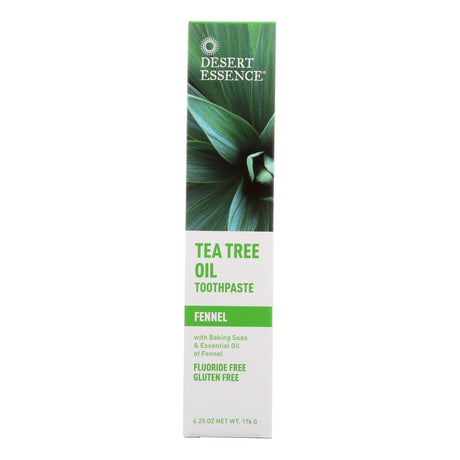 Desert Essence Tea Tree Oil + Fennel Natural Toothpaste (Pack of 6.4 Oz.) - Cozy Farm 