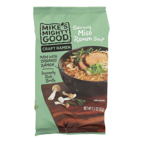 Mike's Mighty Good Savory Miso Ramen Soup Bowls (Pack of 7 - 2.1 Oz. Each) - Cozy Farm 