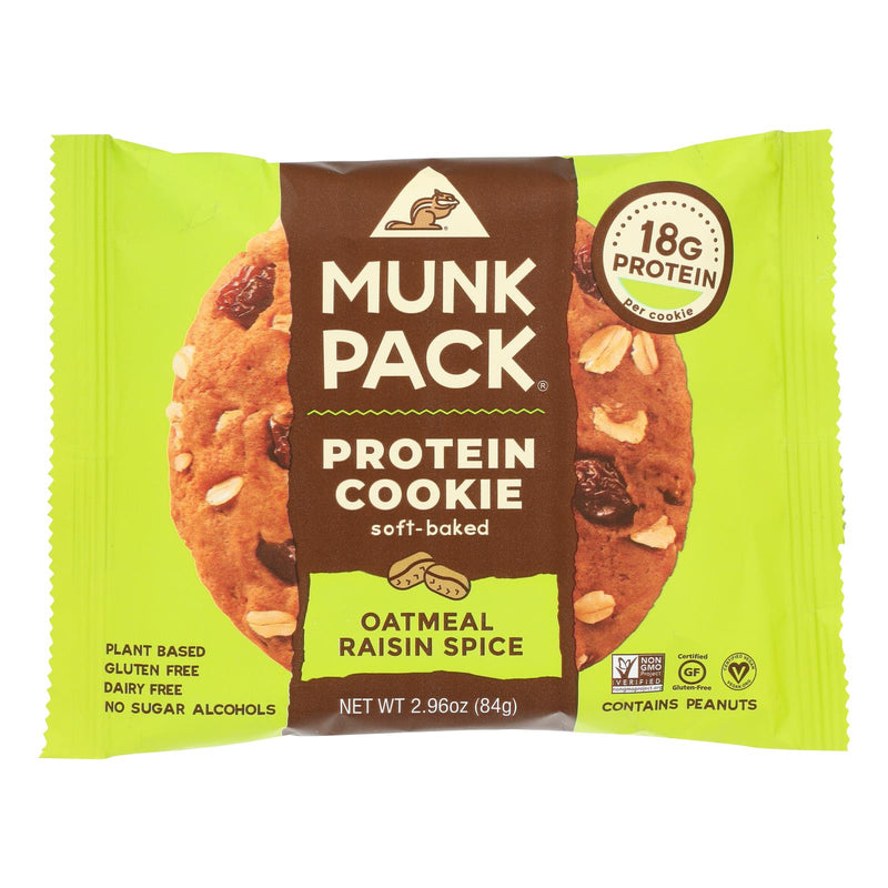 Munk Pack Protein Cookie (Pack of 6) - Oatmeal Raisin Spice, 2.96 Oz. - Cozy Farm 