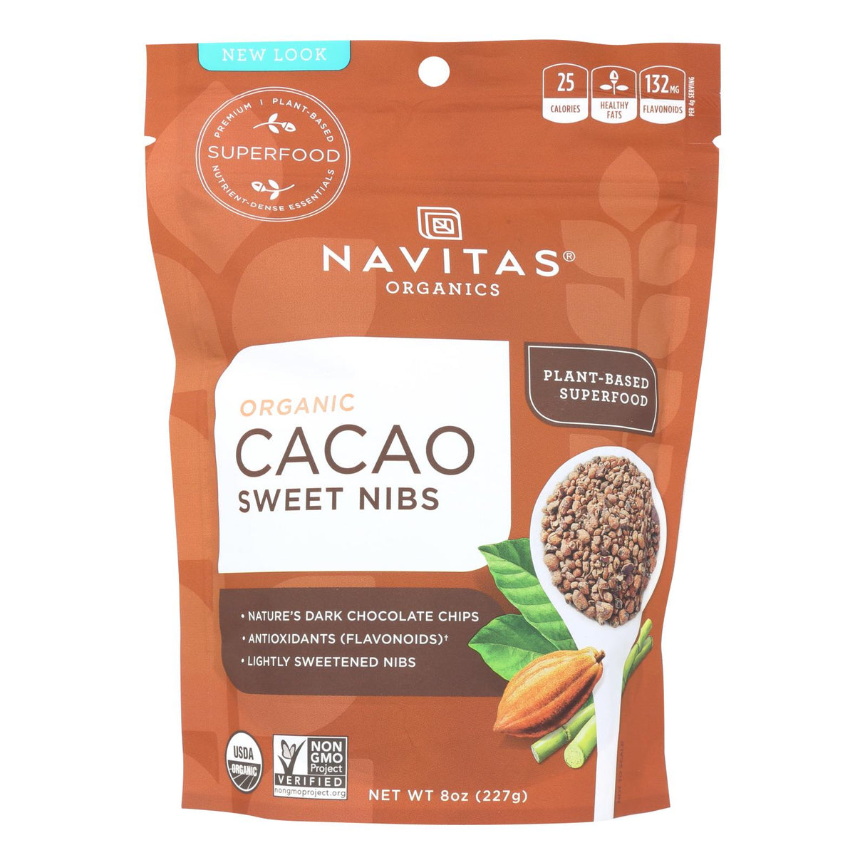 Navitas Naturals Organic Sweetened Cacao Nibs, 8 Oz. - Cozy Farm 