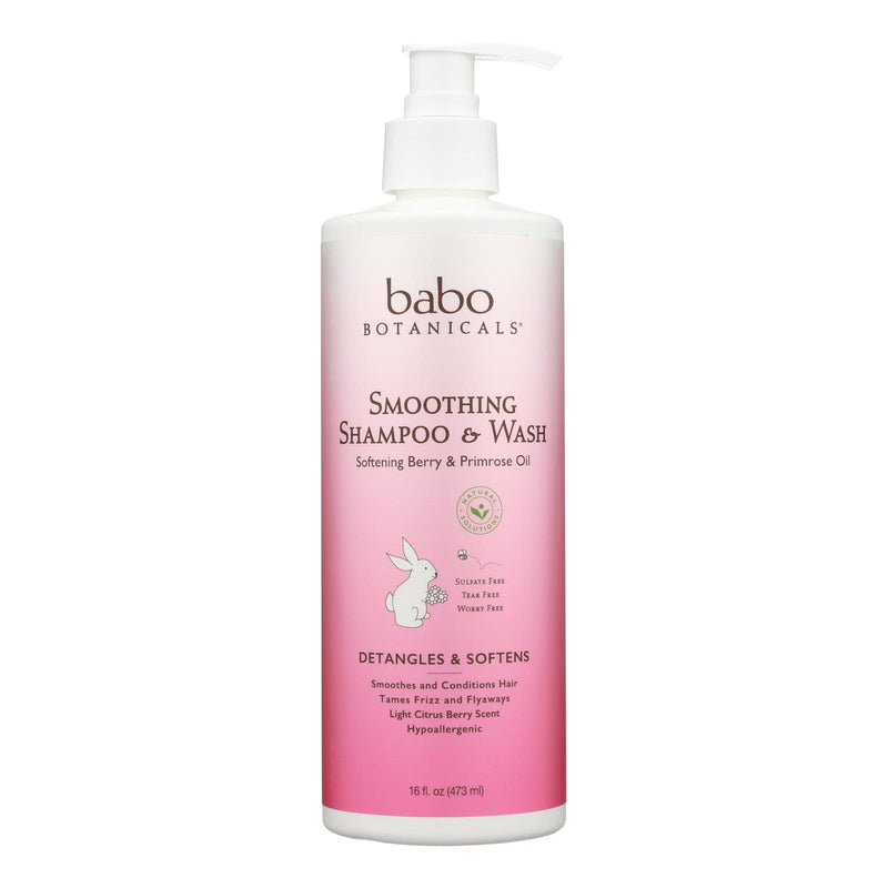 Babo Botanicals Berry & Primrose Oil Smoothing Shampoo - 16 Fl Oz - Cozy Farm 