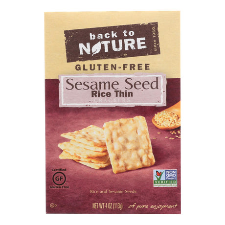 Back To Nature Rice Thin Crackers with Sesame Seeds (12 count, 4 Oz. per pack) - Cozy Farm 