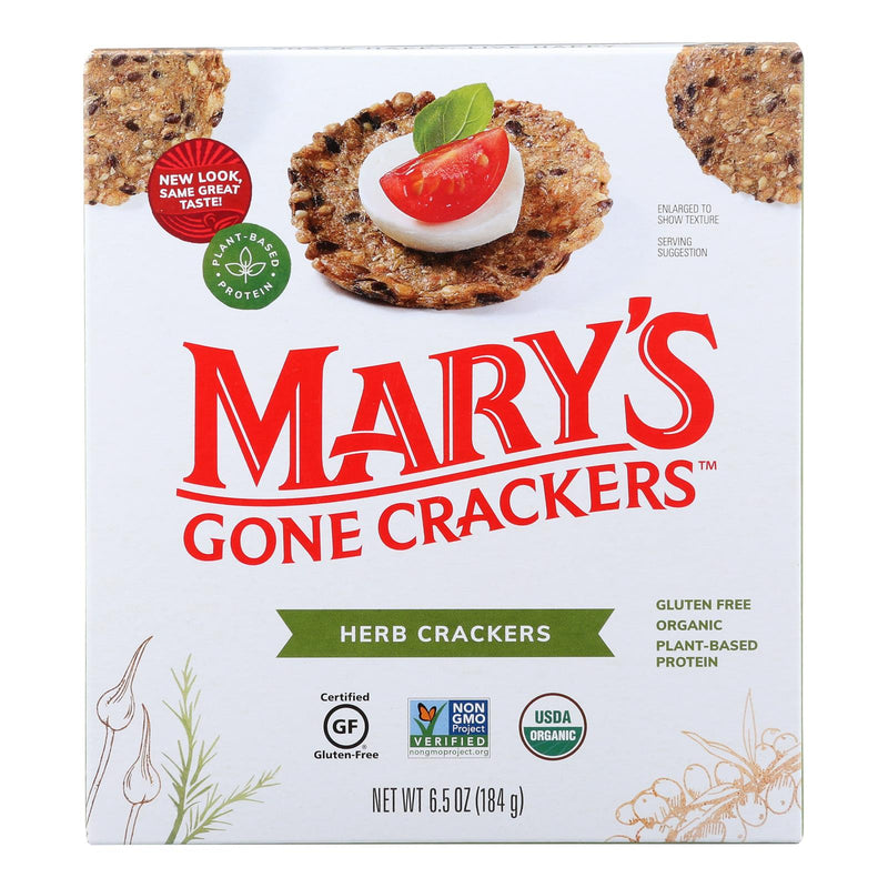 Mary's Gone Crackers Herb Crackers, 6.5 Oz., Pack of 6 - Cozy Farm 