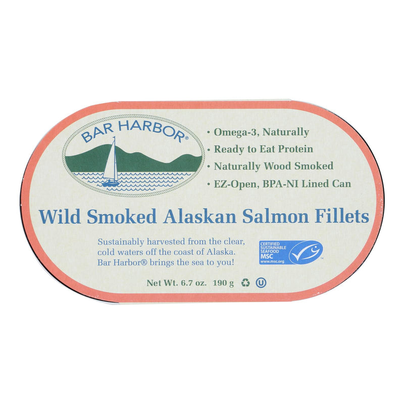 Bar Harbor Wild Smoked Salmon Fillets (12 Fillets, 6.7 Oz. Each) - Cozy Farm 