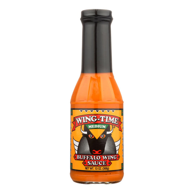 Wing Time Traditional Buffalo Wing Sauce - Medium (Pack of 12) 13 Oz. - Cozy Farm 