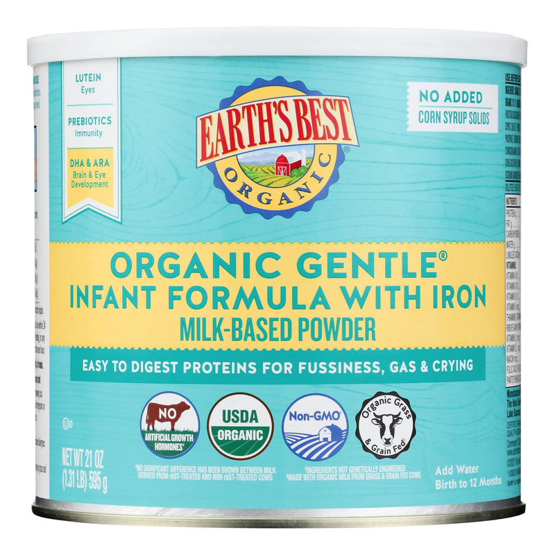 Earth's Best Gentle Infant Formula With  Iron (Pack of 4 - 21 Oz.) - Cozy Farm 