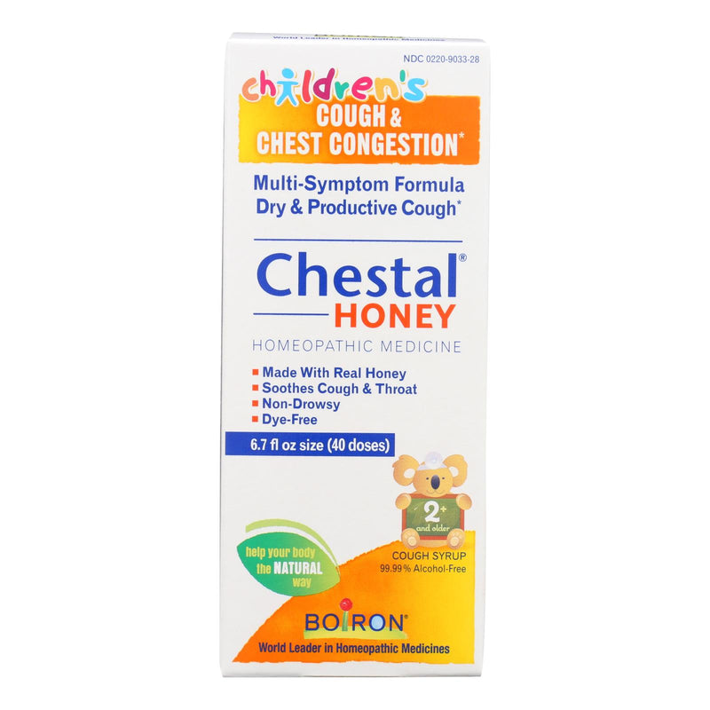 Boiron Chestal Cough and Chest Congestion Relief for Children, Honey Flavor, 6.7 Oz - Cozy Farm 