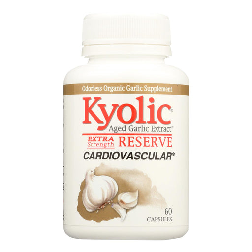 Kyolic Aged Garlic Extract Cardiovascular Extra Strength Reserve, 60 Capsules - Cozy Farm 