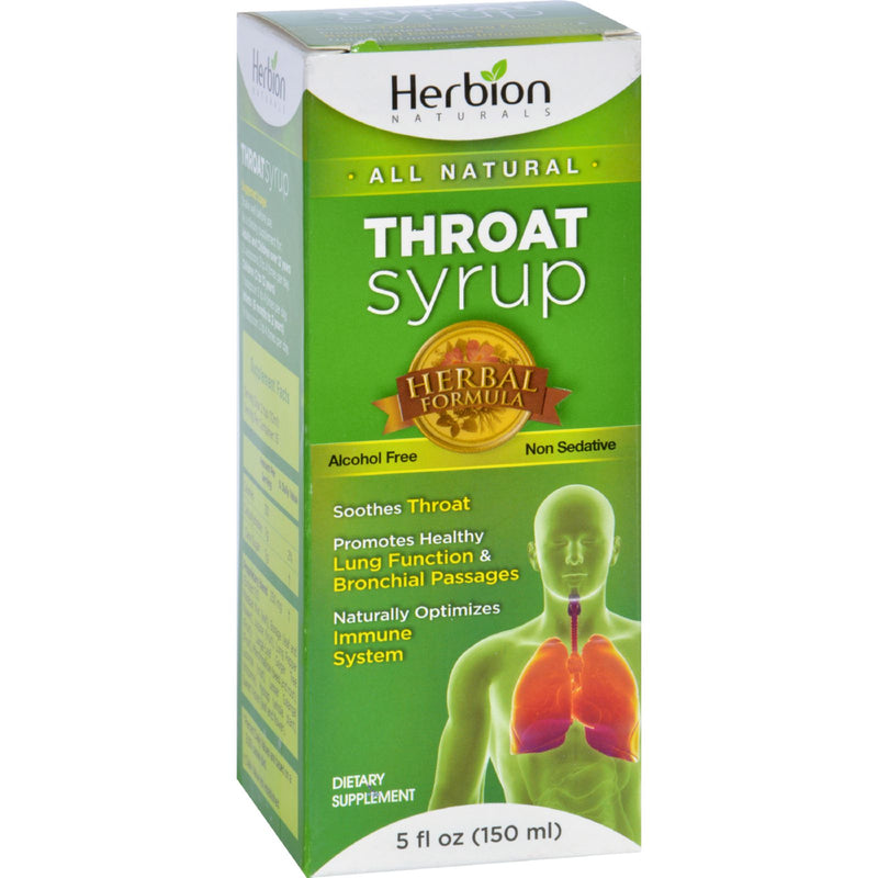 Herbion Naturals Throat Syrup - All Natural, 5 Oz. - Cozy Farm 