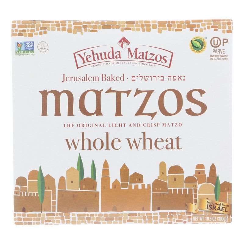 Yehuda Whole Wheat Matzo Thins (Pack of 12) - 10.5 Oz. - Cozy Farm 