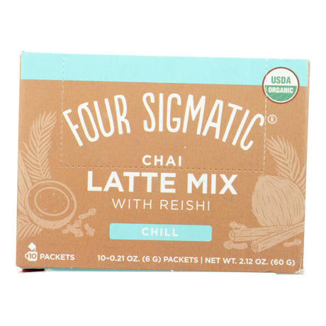 Four Sigmatic Organic Turkey Tail and Reishi Mushroom Chai Latte Mix (Pack of 10) - Cozy Farm 