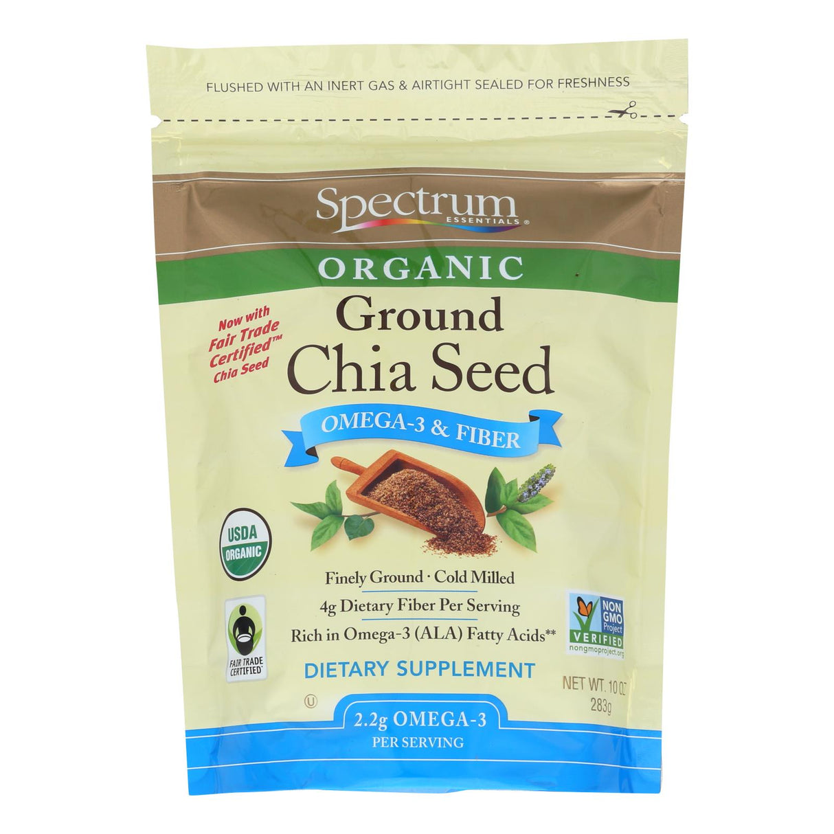 Spectrum Essentials Organic Ground Chia Seeds (10 Oz.) - Cozy Farm 