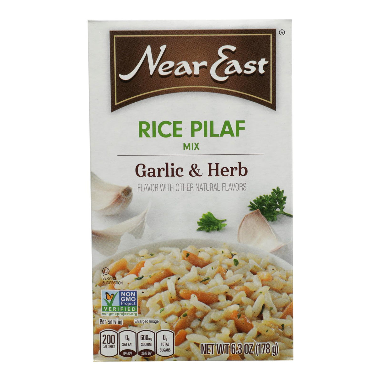 Near East Garlic & Herb Rice Pilafs (Pack of 12 - 6.3 Oz.) - Cozy Farm 