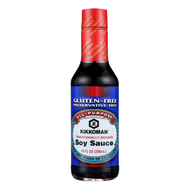 Kikkoman Gluten-Free Soy Sauce, 10 Fl Oz. Pack of 6 - Cozy Farm 