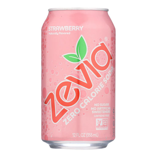 Zevia Zero Calorie Strawberry Soda (4 x 12 Oz Cans) - Cozy Farm 