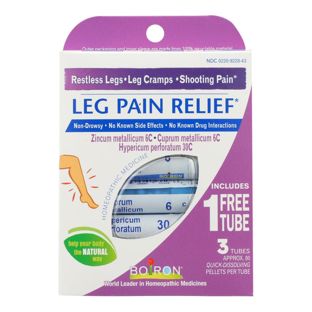 Boiron Leg Pain Relief - 3 Tubes of Cooling Gel for Varicose Veins & Cramps - Cozy Farm 