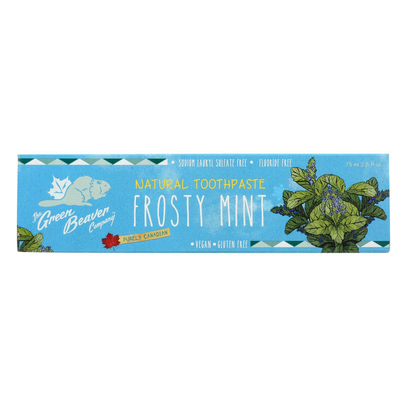 Green Beaver Toothpaste: Frosty Mint Flavor, 2.5 Fl Oz - Cozy Farm 