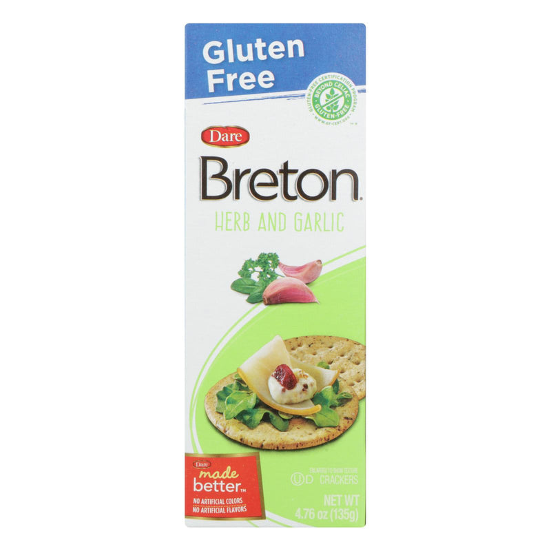 Breton Dare Herb and Garlic Crackers (Pack of 6 - 4.76 Oz.) - Cozy Farm 