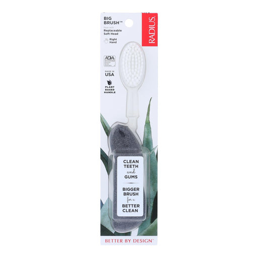 Radius Original Right-Hand Toothbrush, Soft Bristles, Pack of 6 - Cozy Farm 