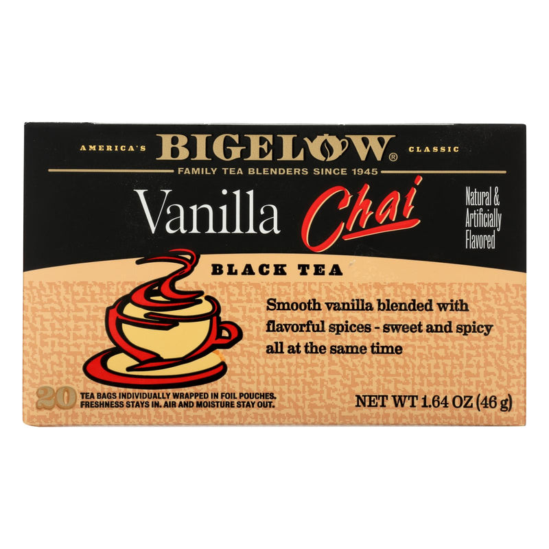 Bigelow Vanilla Chai Black Tea, Pack of 6 - 20 Teabags - Cozy Farm 