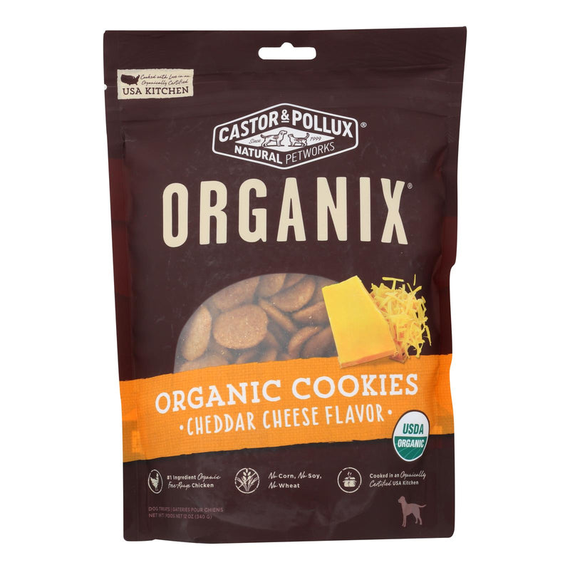 Castor and Pollux Organic Dog Cookies Cheddar Cheese Flavor (8-Pack, 12 oz.) - Cozy Farm 